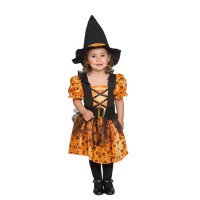 Disfraz de bruja calabaza naranja para bebé