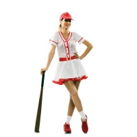 Disfraz de jugador de béisbol para mujer