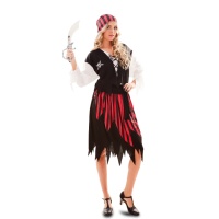 Disfraz de pirata berberisco con gorro para mujer