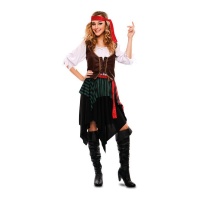 Disfraz de pirata de ultramar para mujer