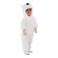 Disfraz de oso polar blanco para bebé