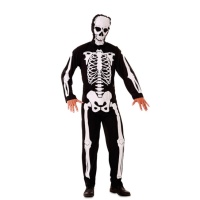Disfraz de esqueleto con capucha para hombre