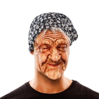 Máscara de anciana con pañuelo