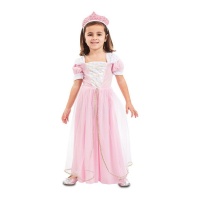 Disfraz de princesa rosa con corona para bebé