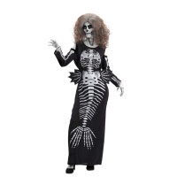 Disfraz de esqueleto Sirena para mujer