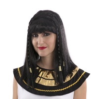 Peluca de egipcia con trenzas para mujer