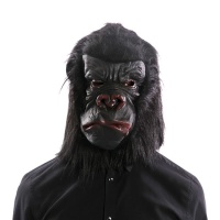 Máscara de gorila con pelo