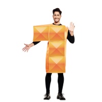 Disfraz de Tetris naranja para adulto