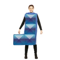 Disfraz de Tetris azul oscuro para adulto
