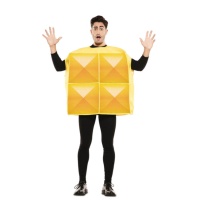 Disfraz de Tetris amarillo para adulto