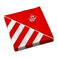 Servilletas de Atlético de Madrid rojo de 16,5 cm - 12 unidades