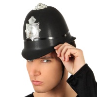 Casco de policía negro