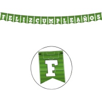 Guirnalda de Feliz Cumpleaños de campo de fútbol - 4,00 m