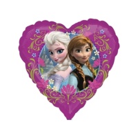 Globo de Elsa y Ana en forma de corazón de 43 cm - Anagram