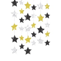 Colgantes decorativos de estrellas de 2,10 m - 6 unidades