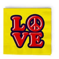 Servilleta Hippie Psicodelic de 12,5 x 12,5 cm - 20 unidades