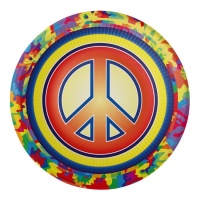 Platos de Hippie de 23 cm - 8 unidades