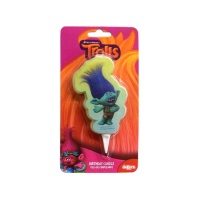 Vela de Trolls de 5,5 x 8 cm - 1 unidad