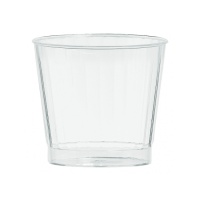 Recipiente de 266 ml de plástico trasnparente con forma de vaso - Liragram - 24 unidades