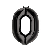 Globo número 0 negro de 63 x 88 cm - Anagram