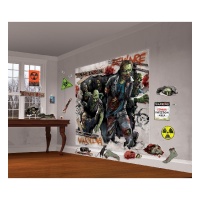 Mural decorativo de infestación zombie