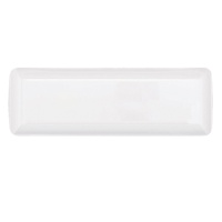 Bandejas rectangulares mini blancas de 18 x 6 cm - 10 unidades