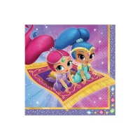 Servilletas de Shimmer and Shine de 16,5 x 16,5 cm - 16 unidades