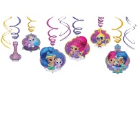 Colgantes decorativos de Shimmer and Shine - 12 unidades