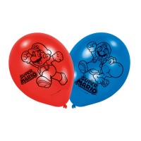 Globos de Super Mario de 22,8 cm - 6 unidades