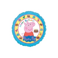 Globo redondo feliz cumpleaños de Peppa Pig de 43 cm - Anagram
