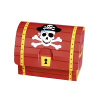 Caja de cartón de Pirata Cofre - 8 unidades