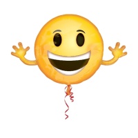Globo de Emoticono sonriente silueta de 99 x 58 cm - Anagram