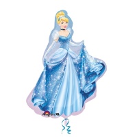 Globo silueta XL de la princesa Cenicienta de 84 x 71 cm - Anagram