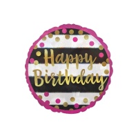 Globo feliz cumpleaños Pink Birthday de 45 cm - Anagram