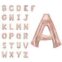Globo de letra rosa dorado de 86 cm - Anagram