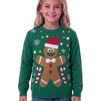 Jersey de Navidad de galleta de jengibre infantil
