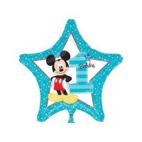 Globo de Mickey con forma de estrella número 1 de 48 cm - Anagram