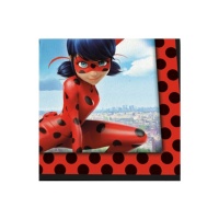 Servilletas de Ladybug Miraculous de 16,5 x 16,5 cm - 20 unidades