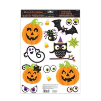 Decoración adhesiva de Halloween para ventana - 15 unidades