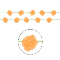 Guirnalda de pompón naranja Hindú - 2 unidades