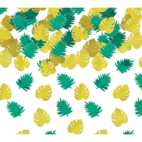 Confetti de hojas Hawaianas metalizadas de 48 unidades