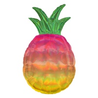 Globo silueta XL de piña tropical con degradado iridiscente de 43 x 78 cm - Anagram