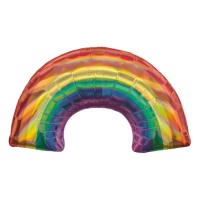 Globo silueta XL de arcoíris con degradado iridiscente de 86 x 48 cm - Anagram