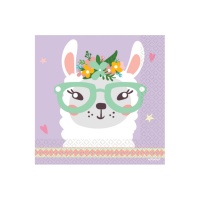 Servilletas de Llamas mejicanas de 16,5 x 16,5 cm - 16 unidades