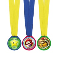 Medallas de Super Mario surtidas - 12 unidades