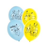 Globos de látex de Pokemon de 27,5 cm - 6 unidades