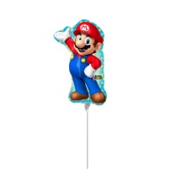 Globo hinchado con varilla de Super Mario de 19 x 30 cm - Anagram