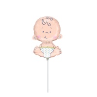 Globo hinchado con varilla de Bebé de 19 x 25 cm - Anagram