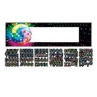 Mural decorativo personalizable de Disco - 165 x 50 cm