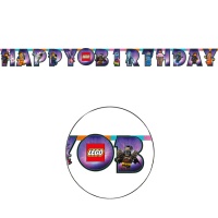 Guirnalda feliz cumpleaños de Lego Movie 2 - 1,63 m